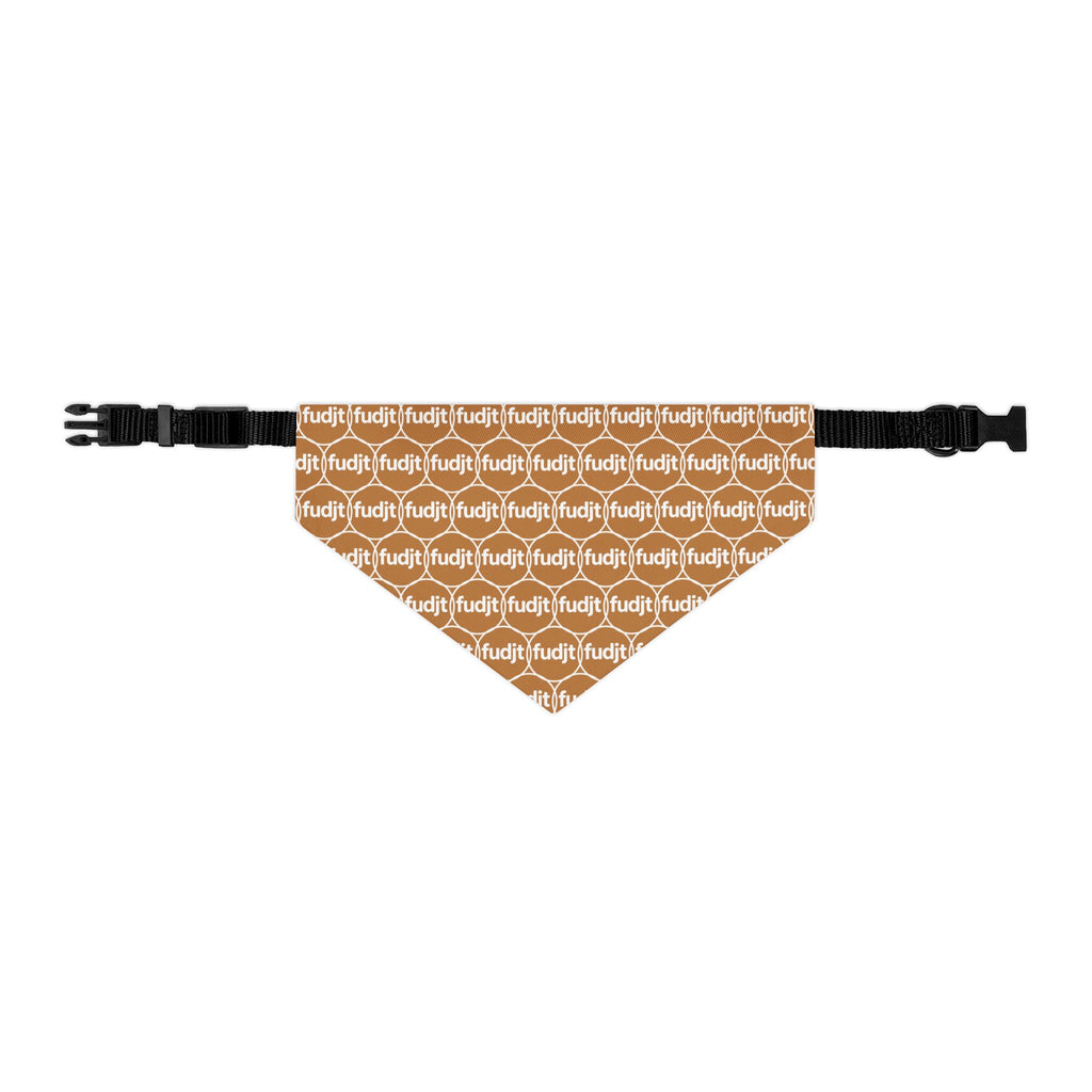 Light Brown fudjt Unbroken Chain 1.25  Bandana Collar for Dogs, Cats & More | 4 Sizes