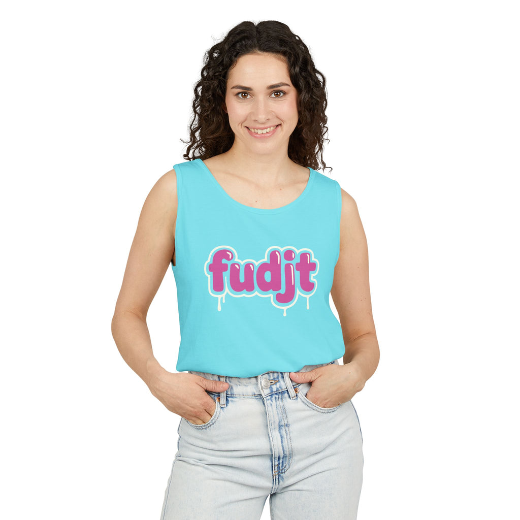 Pink Drip fudjt Long Tank Top | 16 Colors