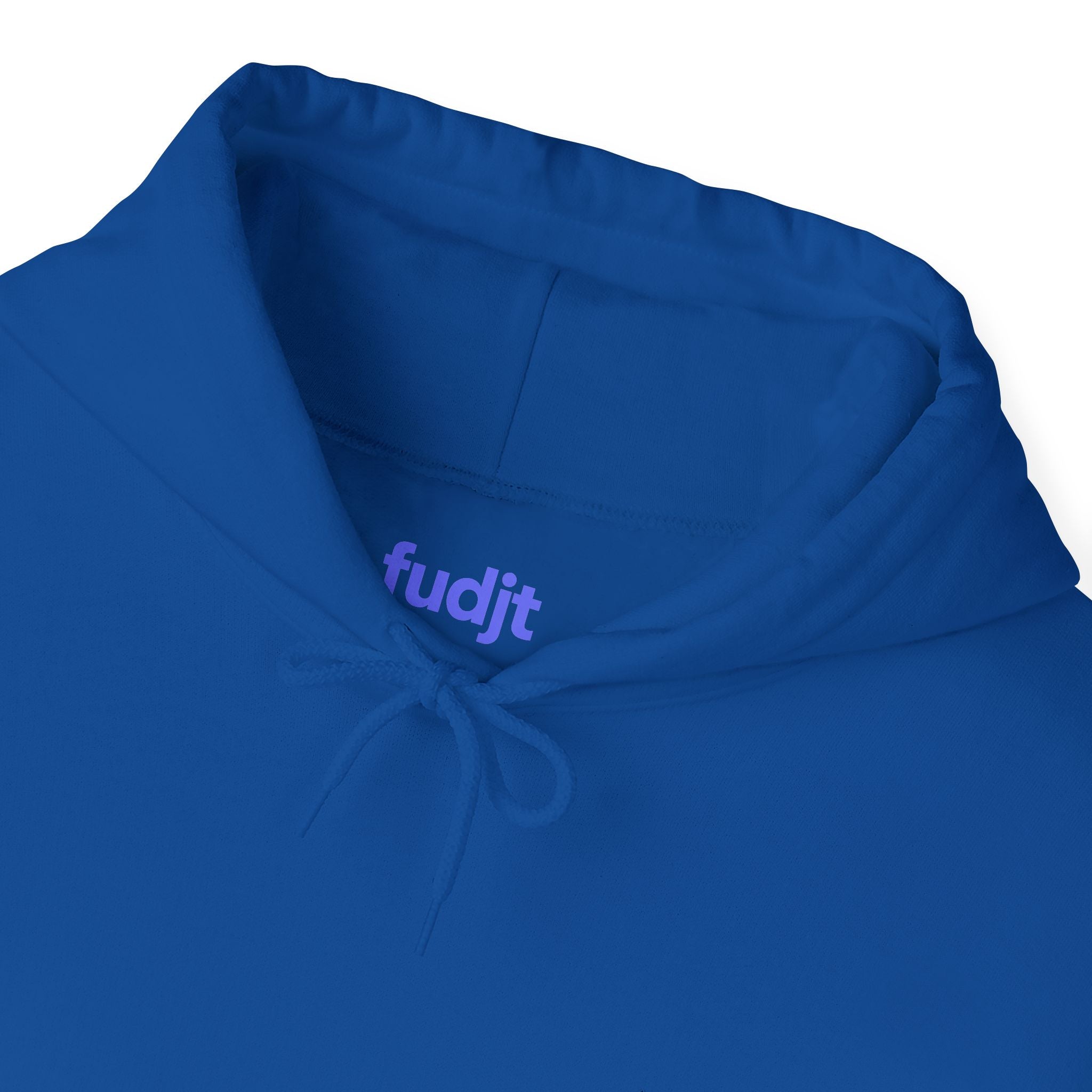 Light Blue fudjt Embroidered Heavy Blend Hooded Sweatshirt | 15 Colors | Stand For Something